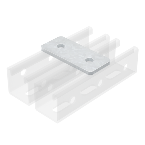 Пластина соединительная, длина 90 мм, 2отв., нержавеющая сталь AISI 304 DKC