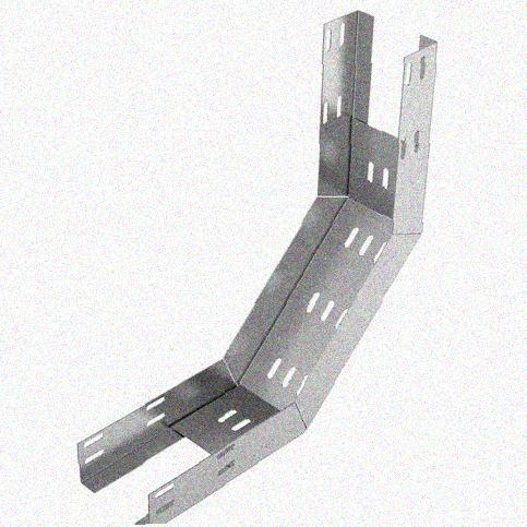 Лоток перфорированный КП 300х100-90 УХЛ1 для поворота трассы вверх на 90, оцинкованный лист S1,5