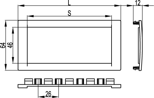 Рамка универсальная на 6 модулей, цвет серый металлик DKC