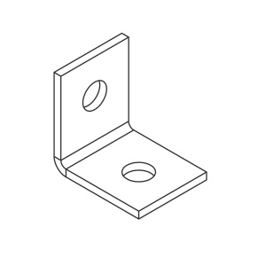 Пластина угловая 90 град. 2 отверстия 48 (горячий цинк) Ostec Пластина угловая 90 град. 2 отверстия 48 (горячий цинк) Ostec