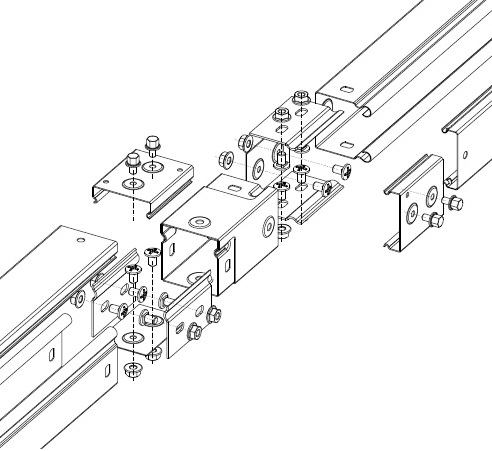 Разворот плоскости глухой правый 50х50 DKC