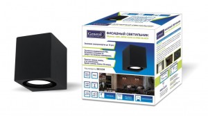 Светильник уличный/садовый/фасадный 1xMR16 GU10 прозр.квадрат черный IP65 General 