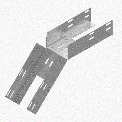 Лоток перфорированный КС 400х50-45 УТ1,5 для поворота трассы вниз на 45, горячее цинкование S1,5 Лоток перфорированный КС 400х50-45 УТ1,5 для поворота трассы вниз на 45, горячее цинкование S1,5