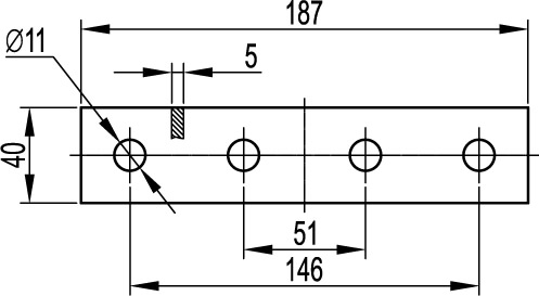Пластина соединительная, длина 190 мм, 4отв., горячеоцинкованная DKC