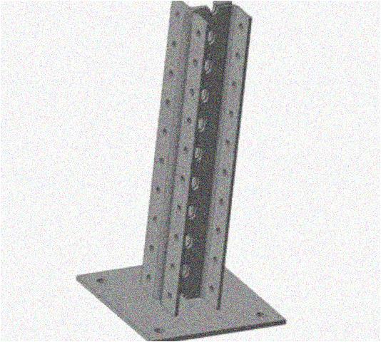 Стойка напольная (потолочная) сдвоенная СНПС400х4 УХЛ1,горячее цинкование, S4,0