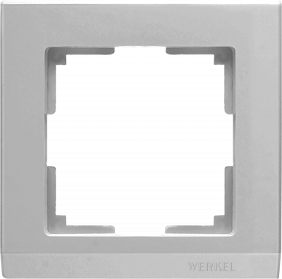 Stark Рамка горизонт/вертик 1 пост . серебро IP20 Werkel
