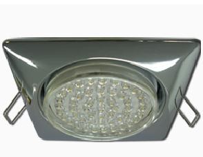 Светильник встр. GX53 H4 квадрат хром 41x107 Ecola