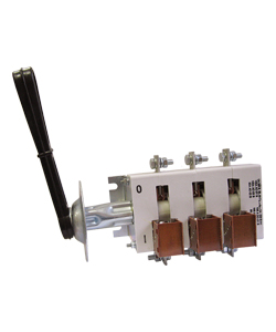 Выключатель-разъединитель ВР32-31 В 31250-32 УХЛ3, 100А, съёмная боковая смещённая рукоятка, 3-х полюсный на одно направление, с д/г камерами, IP32