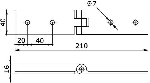 Шарнирный соединитель горизонтальный Н - 80 мм, стеклопластик G5 DKC
