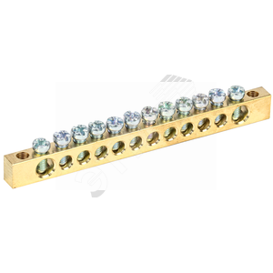 Шина нулевая с заземлением 6х9мм 12/2 Аллюр