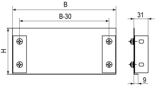 Заглушка цельная TC 100х100, цинк-ламельная DKC