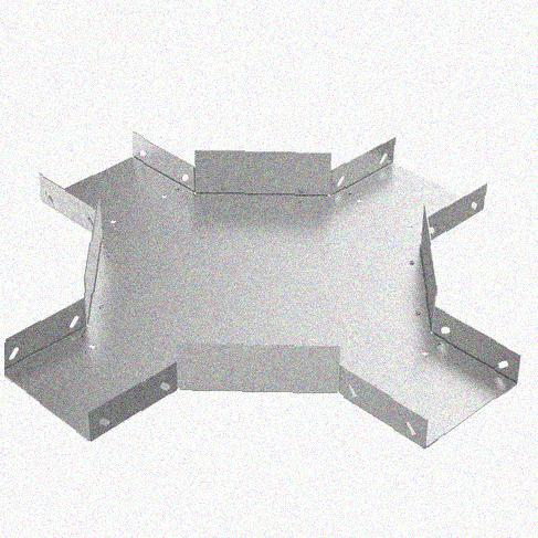 Лоток крестообразный замковый глухой КМЗГ 100х80 УТ1,5, горячее цинкование, S1,0