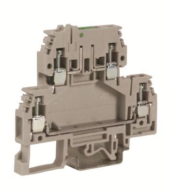 DSS.4, зажим с 2 уровнями, верхний разъединяемый 4 кв.мм бежевый DKC