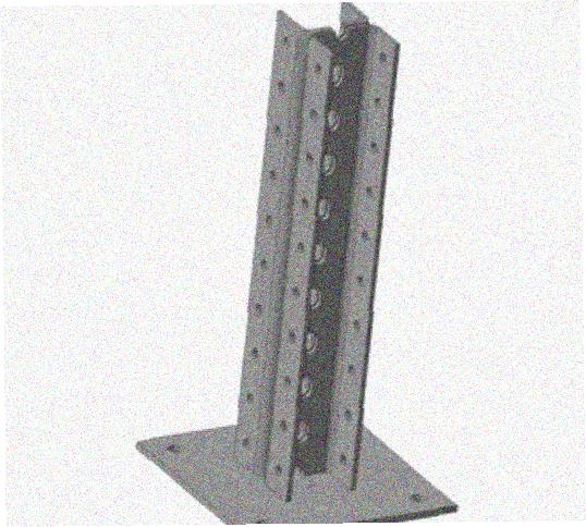 Стойка напольная (потолочная) сдвоенная СНПС920х4 УТ1,5,горячее цинкование, S4,0