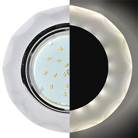 Св-к GX53 H4 LD5313 Стекло rруг с вогн.гранями хром/матовый 38x126 ECOLA