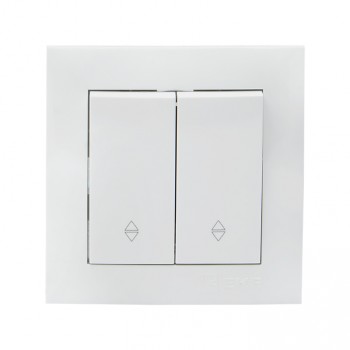 Валенсия Выключатель 2-кл, 10А белый проходной EKF