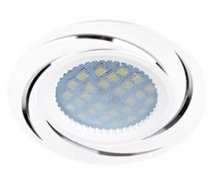 Св-к MR16 GU5.3 DL3181 литой белый/Алюм Вихрь Ecola