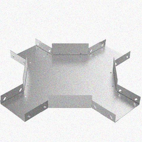 Лоток крестообразный замковый глухой КМЗГ 300х50 УТ1,5, горячее цинкование, S1,5