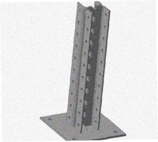 Стойка напольная (потолочная) сдвоенная СНПС600х4 УТ1,5,горячее цинкование, S4,0