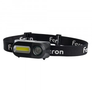 Фонарь налобный Feron TH2309 с аккумулятором USB 1*18650, 3W+2W XPE+COB IP44, пластик Фонарь налобный Feron TH2309 с аккумулятором USB 1*18650, 3W+2W XPE+COB IP44, пластик