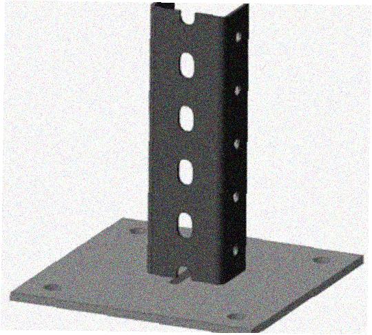 Стойка напольная (потолочная) СНП1320х4 УТ1,5,горячее цинкование, S4,0