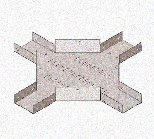 Лоток крестообразный перфорированный КМ 100х50 УТ1,5, горячее цинкование S1,5