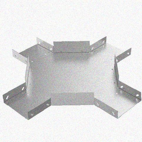 Лоток крестообразный замковый глухой КМЗГ 300х100 УТ1,5, горячее цинкование, S0,8
