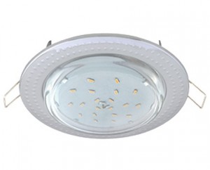 Светильник встраиваемый GX53 H4 "Чеканка" хром 43x115 Ecola