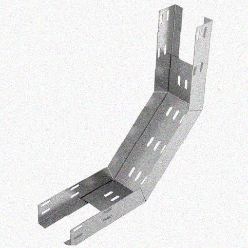 Лоток перфорированный КП 600х65-90 УХЛ1 для поворота трассы вверх на 90, горячее цинкование S1,5