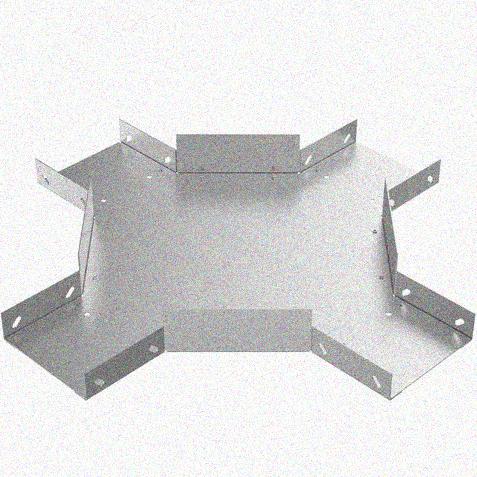 Лоток крестообразный замковый перфорированный КМЗ 100х50 УТ1,5, горячее цинкование, S1,5