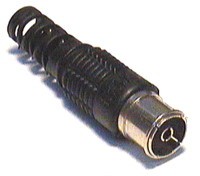 Гнездо TV антенное пласт.без пайки черн REXANT