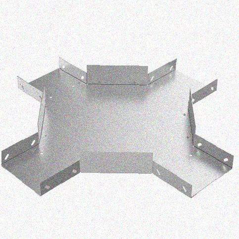 Лоток крестообразный замковый глухой КМЗГ 150х80 УТ1,5, горячее цинкование, S0,8