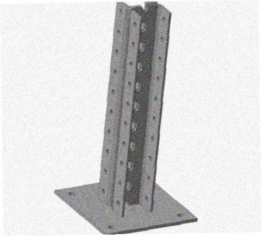 Стойка напольная (потолочная) сдвоенная СНПС800 УТ1,5,горячее цинкование, S2,5