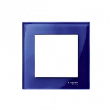 MERTEN M-Elegance Рамка стеклянная горизонт/вертик 1 мест . сапфир IP20 Schneider Electric