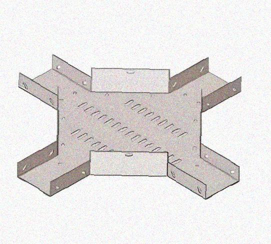 Лоток крестообразный перфорированный КМ 400х150 У3, окрашенный, S1,0