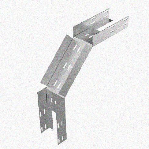 Лоток перфорированный КС 50х50-90 УХЛ1 для поворота трассы вниз на 90, горячее цинкование S1,5