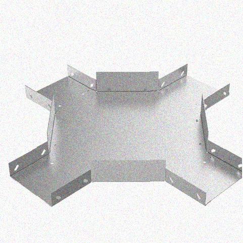 Лоток крестообразный замковый глухой КМЗГ 400х110 УХЛ1, горячее цинкование, S1,5
