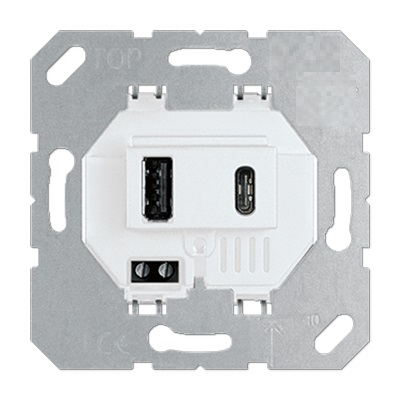 Donel USB зарядное устройство, 3.1A тип A,С белый