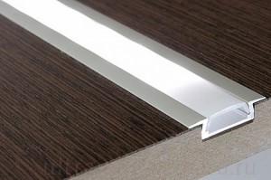 Профиль врезной+рассеив.+аксес.2000х22x7мм алюм/поликарб General