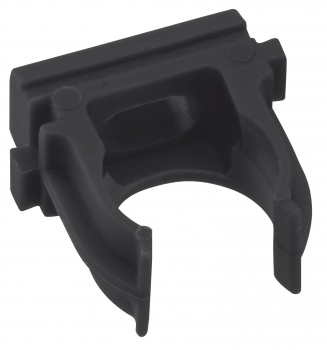 Крепёж-клипса для труб Полистирол черная d20 мм (100шт/1500шт уп/кор) Промрукав