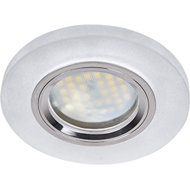 Светильник MR16 GU5.3 DL1650 Круг Стекло Матовый/Хром 25x95