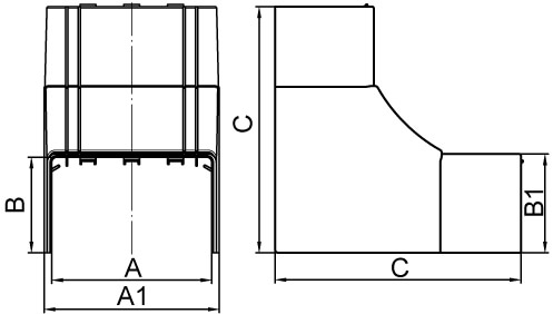 NIA 100x60 Угол внутренний неизменяемый (90°) DKC