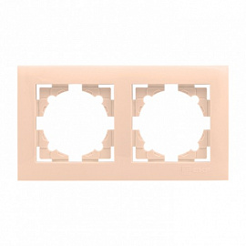 Валенсия Рамка 2-местная кремовая EKF