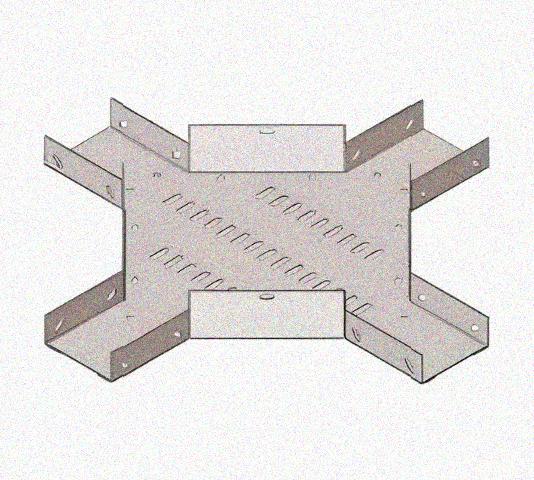Лоток крестообразный перфорированный КМ 400х65 УТ1,5, горячее цинкование S1,5