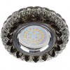 Св-к MR16 GU5.3 LD7009 Круг "Кристалл" 4000K черный/хром 30x95 ECOLA