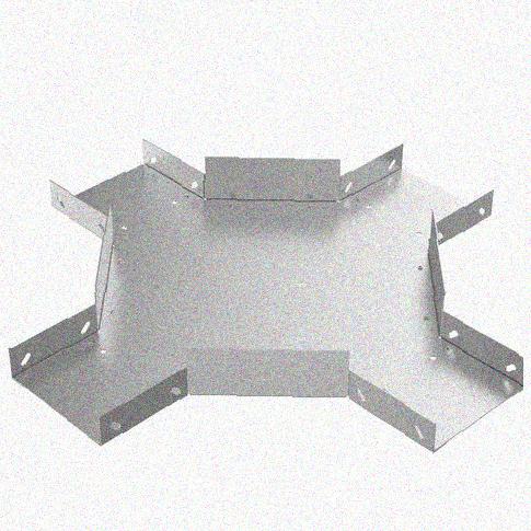 Лоток крестообразный замковый глухой КМЗГ 150х100 УТ1,5, горячее цинкование, S1,0