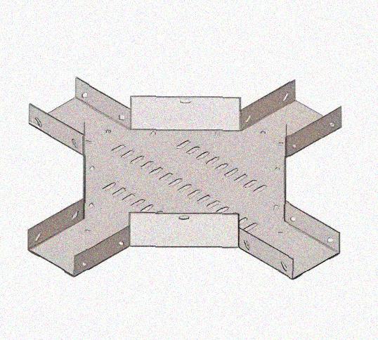 Лоток крестообразный перфорированный КМ 300х65 УХЛ1, горячее цинкование S1,5