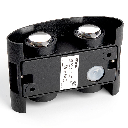 Светильник уличный светодиодный, 4*1W, 300Lm, 4000K, черный DH701 Feron