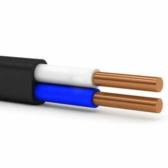 Кабель ВВГнг(А)-LS 2х1,5 ок (N) -0,66 плоский (ГОСТ) СКАБ