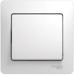 GLOSSA  Выключатель СУ 1-кл. в сборе 10А Белый IP20 Schneider Electric